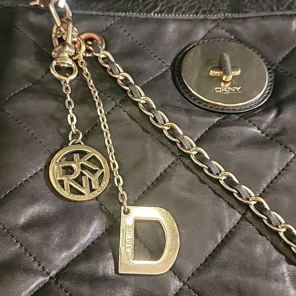DKNY woman's evening handbag black leather